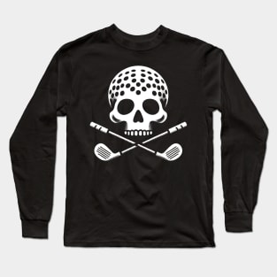 Golf Ball Skull & Crossbones Long Sleeve T-Shirt